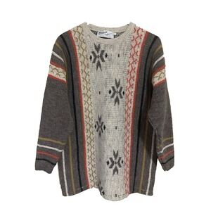 Vintage Ortice‎ Diffusion Men's L Wool Blend Sweater Multicolor Made in Italy